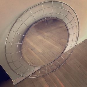 Round mirror. Silver